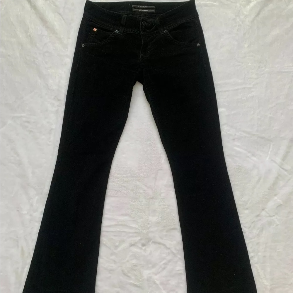 Hudson Women's Corduroy Pants Black Flare Size 26